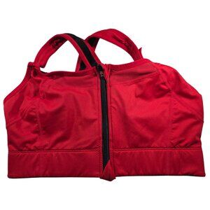 Constantly Varied Gear Womens Red Zip Front Sports Bra Medium fitness exercise